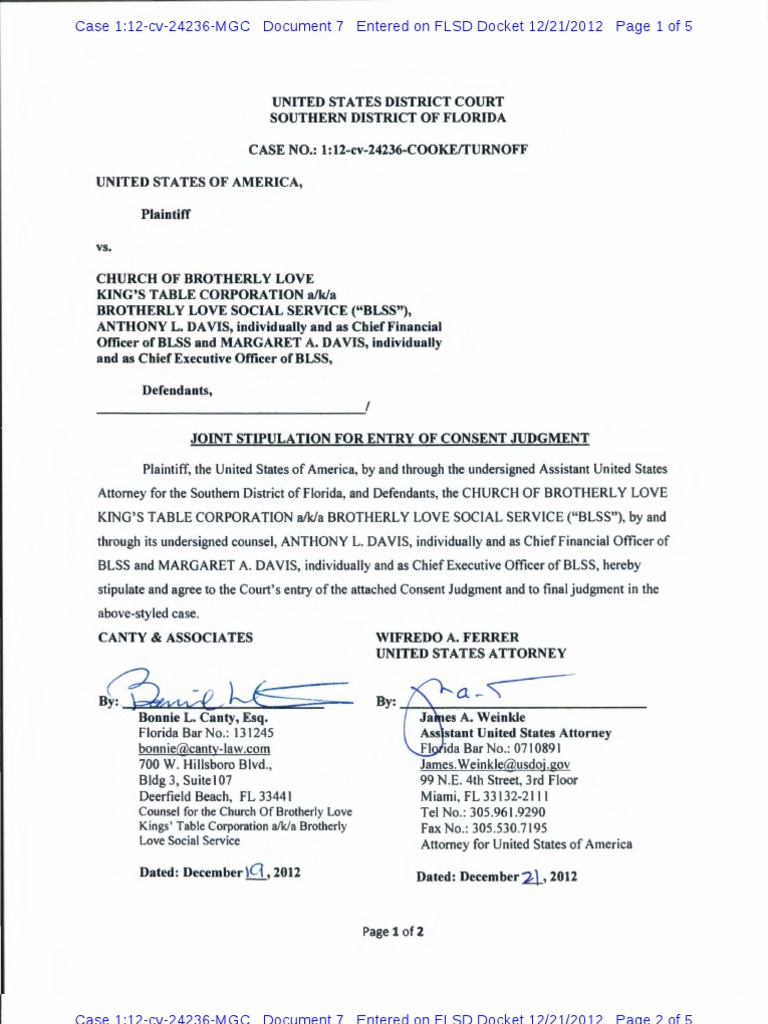 The Stipulation Agreement PDF Settlement (Litigation) Complaint