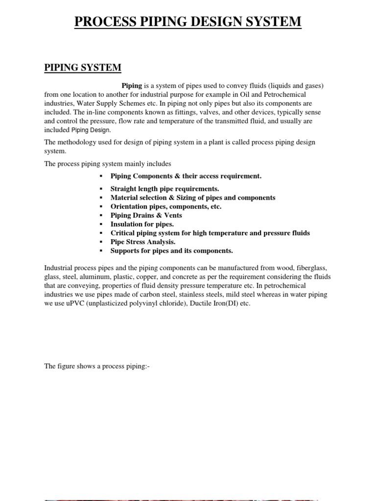 Process Piping Design Fundamentals | PDF | Pipe (Fluid Conveyance ...