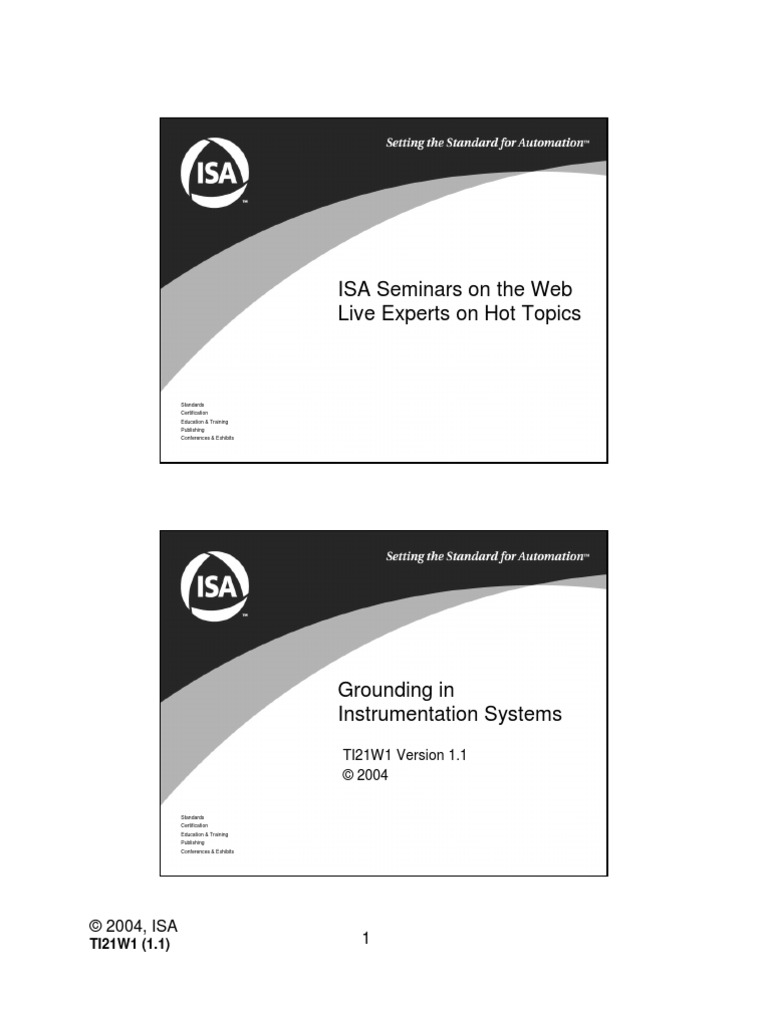GROUNDING AND BONDING IN INSTRUMENTATION AND CONTROL SYSTEMS intelligence overview