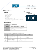 1N4728A - 1N4764A 1W Zener Diodes