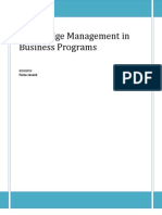 Knowledge Management in Business Programs: Faiza Javaid