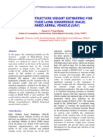 A Study of Structure Weight Estimating For High Altitude Long Endurence (Hale) Unmanned Aerial Vehicle (Uav)