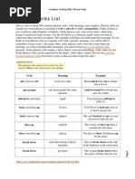 Phrasal Verbs List