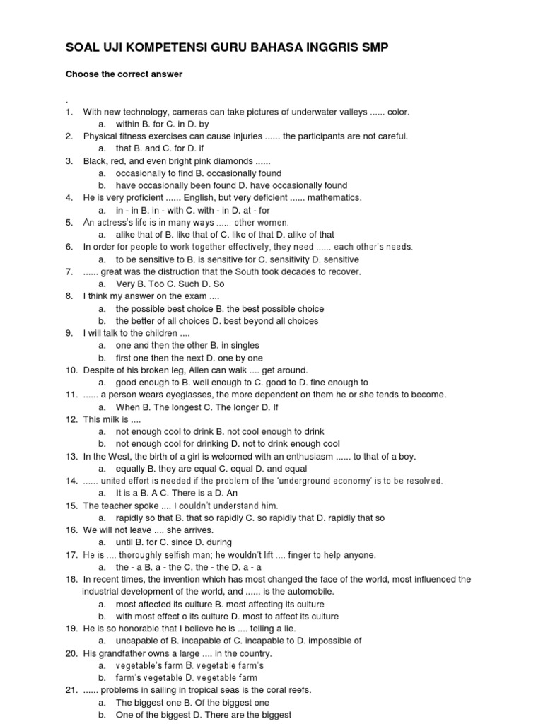 Soal Ukg Guru Ips Smp Dunia Sosial