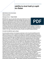 Satanismul, Pedofilia La Nivel Înalt Şi Copiii Sacrificaţi Pentru Satan