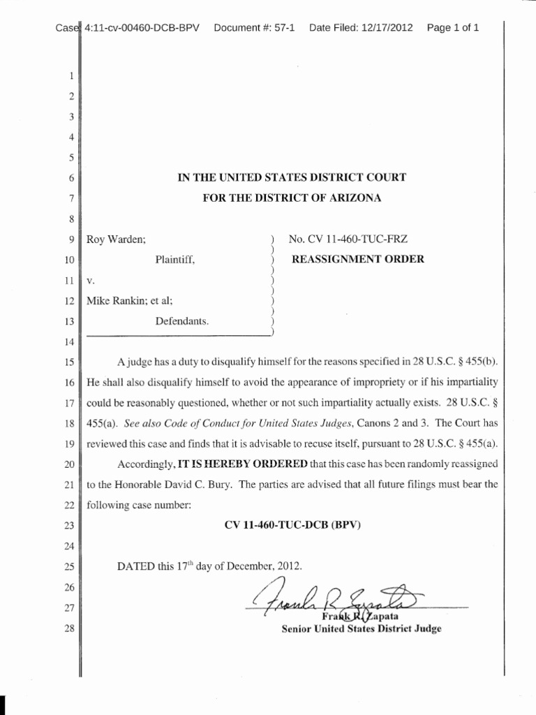Arizona Court Case Reassignment Order | PDF | Law | Social Science