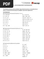 Guia de Factorizaciones N°1 Factorizaciones y Racionalización