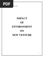 Impact OF Environment ON New Venture: Topic