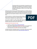 Programação do final de semana, de 21 a 23 de dezembro de 2012