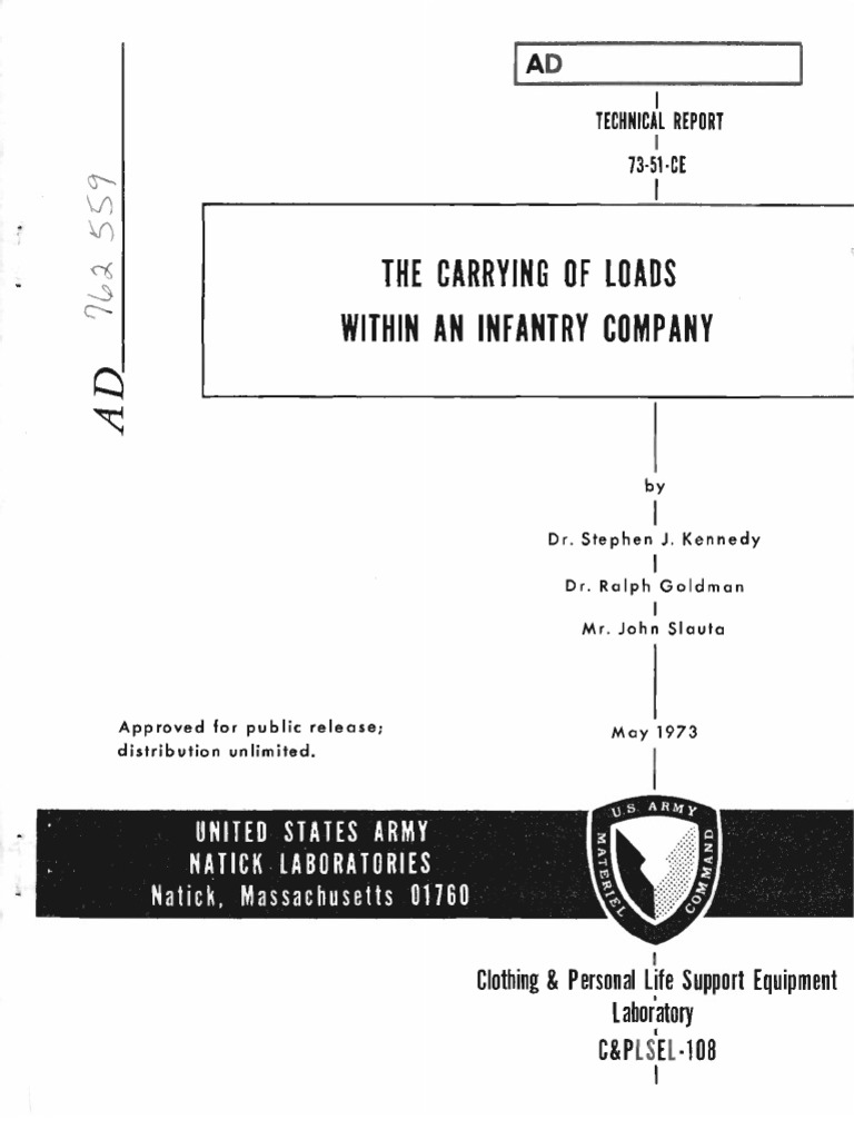 The Carrying of Loads Within An Infantry Company | PDF | Backpack ...