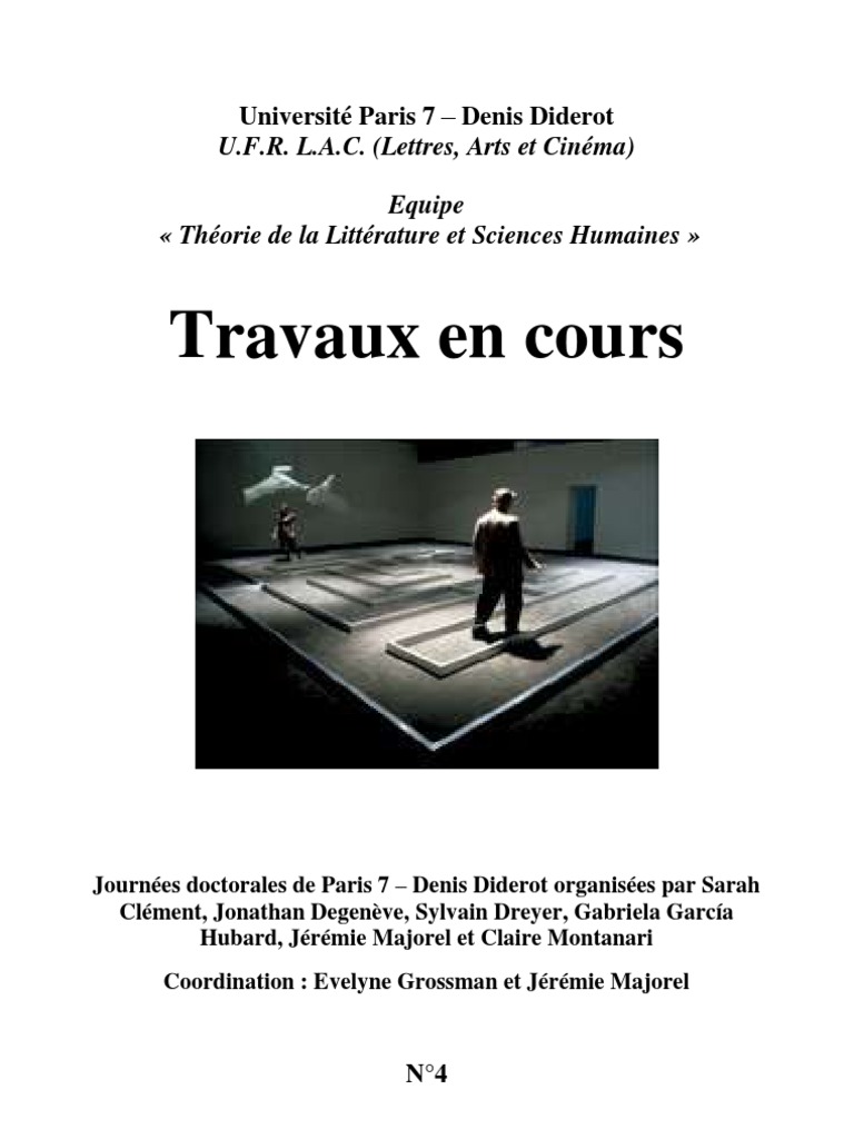 Travaux En Cours Ufr Lac Lettres Arts Et Cinéma - 