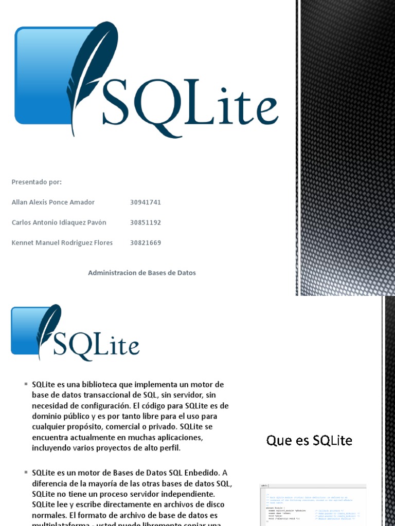 Que Es Sqlite | PDF | Plataforma cruzada | Bases de datos