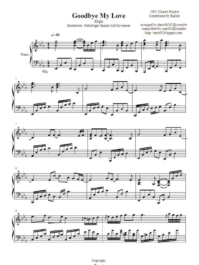 Goodbye My Love Novel Read Online Free Piano Sheet Music - Goodbye My Love by Eight | PDF | Entertainment