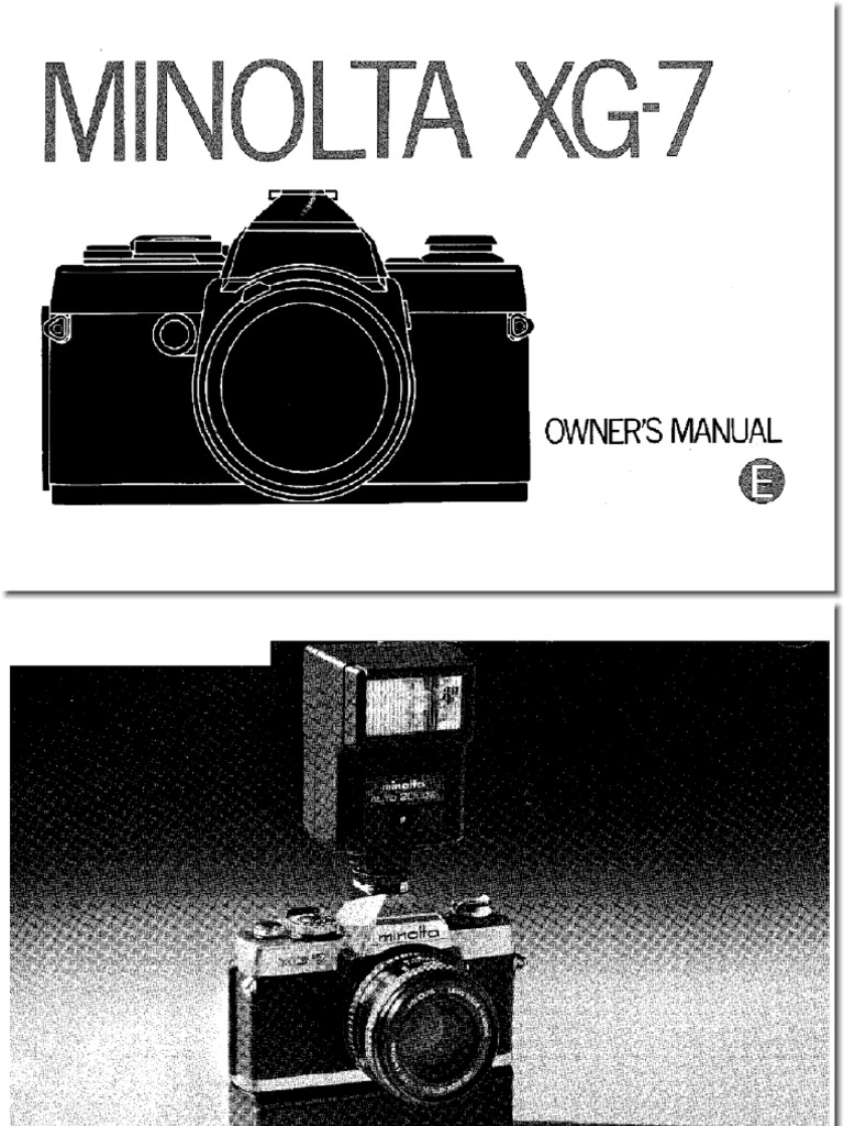 Notice Minolta XG7XG2 PDF