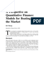 A Perspective on
Quantitative Finance:
Models for Beating
the Market
