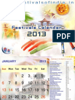 English Calendar 2013