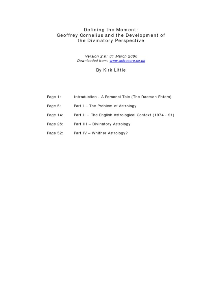 Defining The Moment | PDF | Astrology | Ptolemy