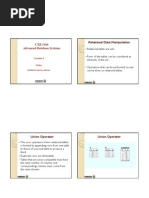 Relational Data Manipulation: CXB 3104 Advanced Database Systems