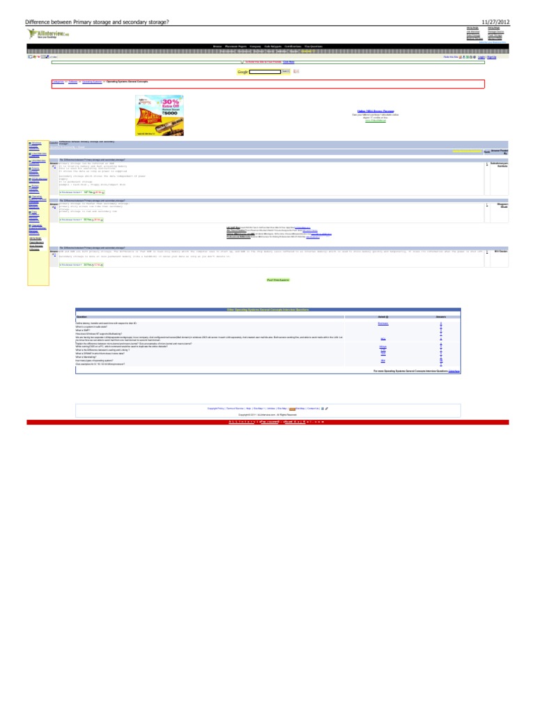 Difference Between Primary Storage and Secondary Storage | Download ...