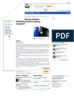 What Is Difference Between Distributed and Time Sharing Computer
