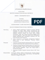 Permenperind No105 2010-Organisasi Dan Tata Kerja Kementerian Perindustrian