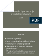 Konzervacija I Prezentacija Arheolokih Lokaliteta Uvod