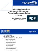 Key Considerations For A Successful Hyperion Planning Implementation