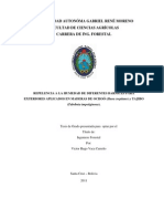 ''Repelencia A La Humedad de Diferentes Barnices para Exteriores Aplicados en Maderas de Ochoo y Tajibo