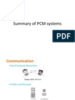Summary of PCM Systems