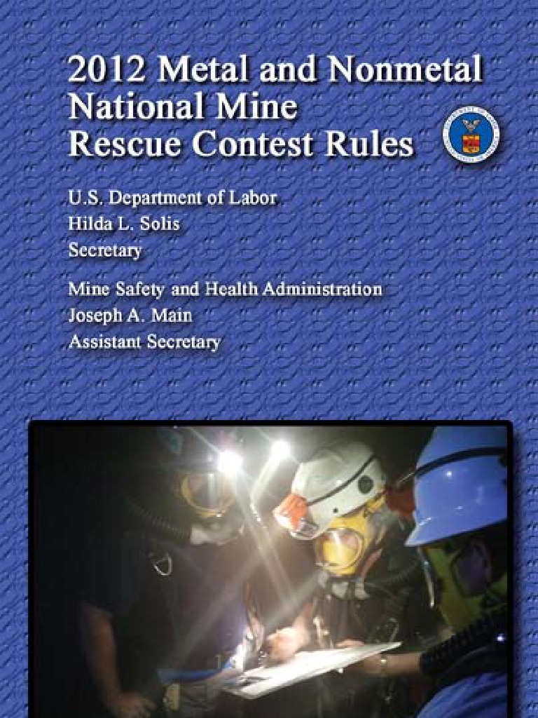 Mine Rescue Contest Training Guide | PDF | Mining | Carbon Monoxide