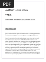Download consumer preference toward soaps by jassg SN117899429 doc pdf