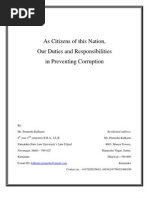 As Citizens of this Nation, our Duties and Responsibilities in Preventing 