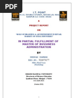 mba marketing project report