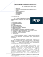 El sumario interno en la suspensión precautoria