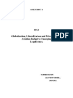 Globalization, Liberalization and Privatization of Aviation Industry: Emerging Legal Issues