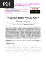 Influence of Local Segmentation in the Context of Digital Image Processing