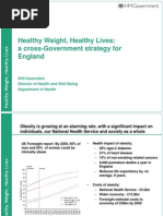 Healthy Weight, Healthy Lives: A Cross-Government Strategy For England