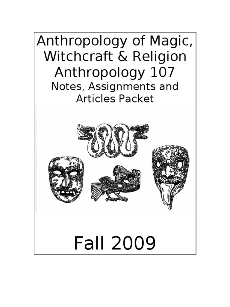 Anthropology of Magic Sociobiology Anthropology