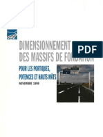 Dimensionnement Des Massifs de Fondation Pour Les Portiques, Potences Et Haut Mâts