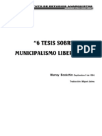 Bookchin. 6 Tesis Sobre Municipalismo Libertario
