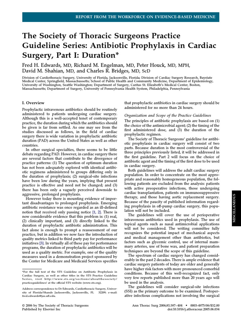 Antibiotic prophylaxis in cardiac surgery duration Cardiothoracic