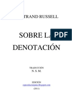 Russell Sobre La Denotacion