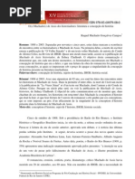 O(s) Machado(s) de Assis dos historiadores literatura e concepção de história