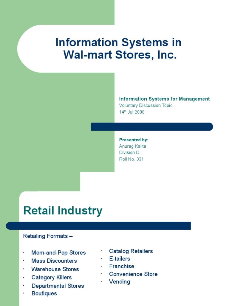 Information Systems at Wal-Mart Inc. | PDF | Walmart | Radio Frequency ...