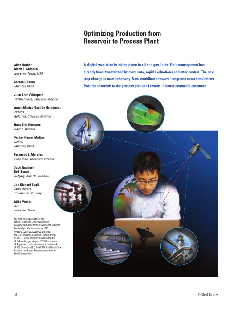 Optimizing Production From Reservoir To Process Plant | PDF ...