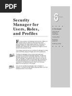 Security Manager For Users, Roles, and Profiles: in This Chapter