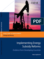 Implementing Energy Subsidy Reforms. Evidence from Developing Countries