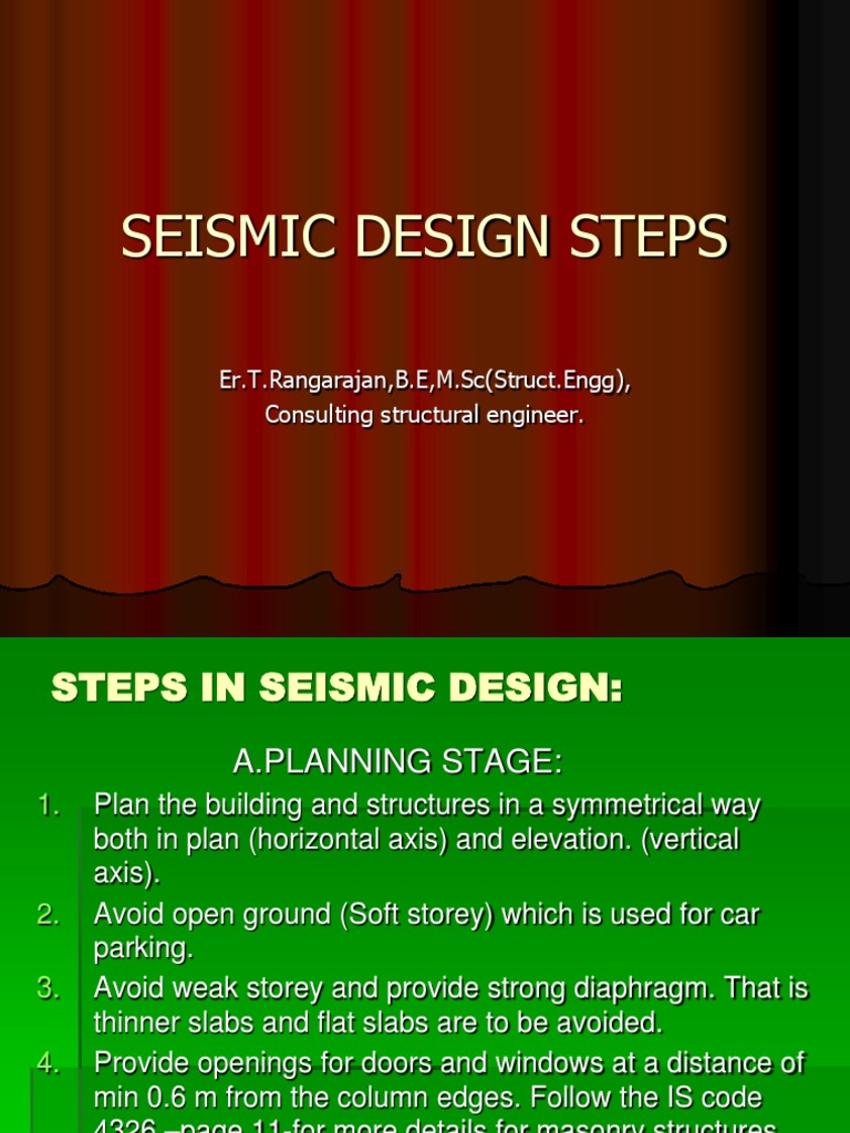 Seismic Design Steps | PDF