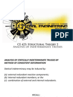 Analysis of Indeterminate Trusses