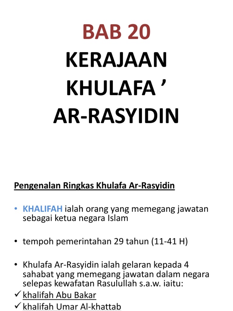 Ar maksud rasyidin khulafa √ Khulafaur